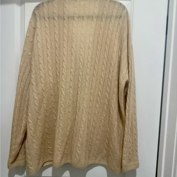 Reformation Giusta Oversized Cashmere Cardigan, beige (small) - Picture 5 of 8